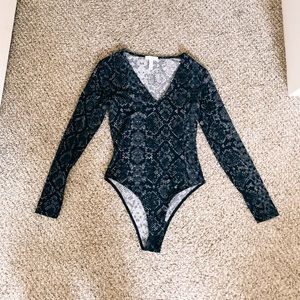 Leith snake print bodysuit